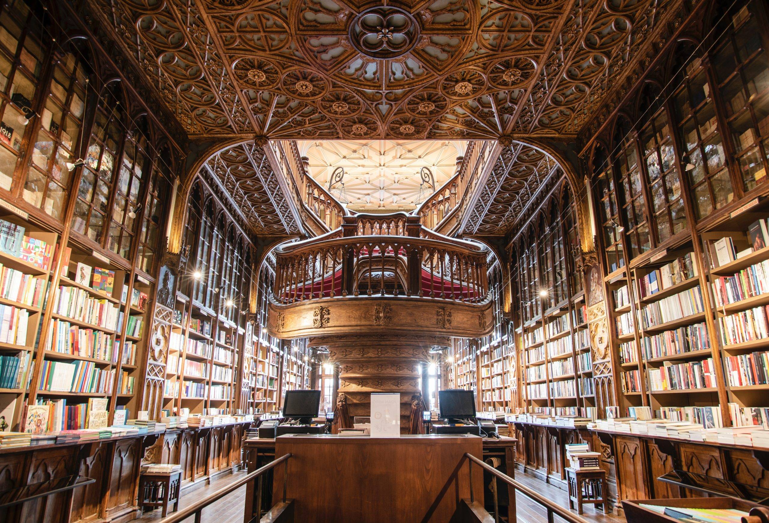 Interior of Livraria Lello libary