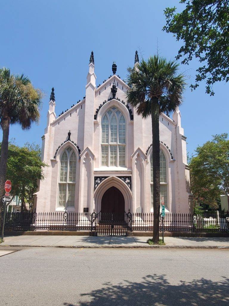 The pink french huguenot church in charleston, SC