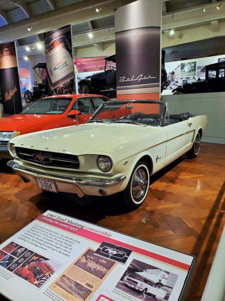 Classic 1965 Ford Mustang convertible at the Henry Ford Museum