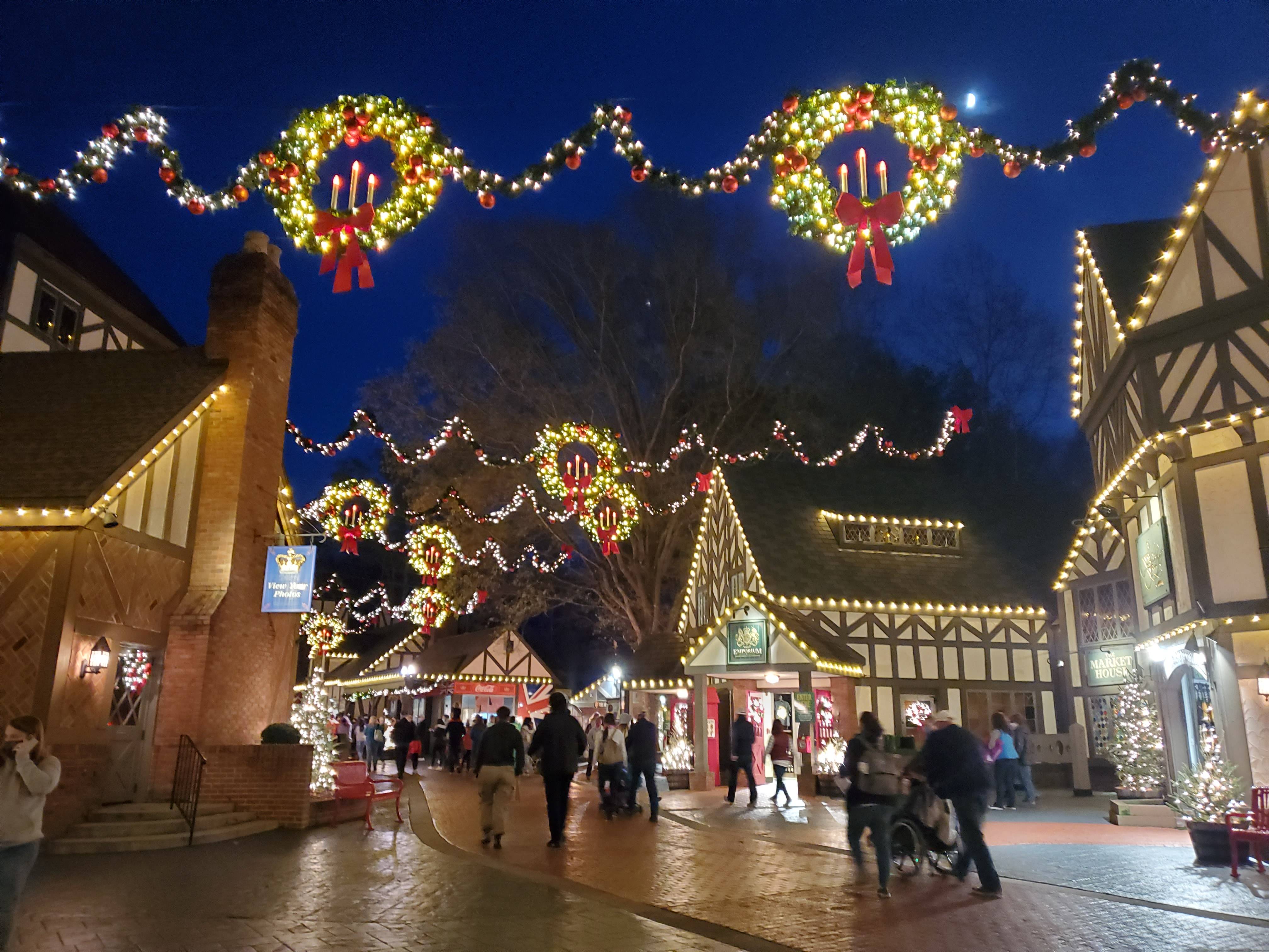 busch Gardens Williamsburg England during Christmas Town