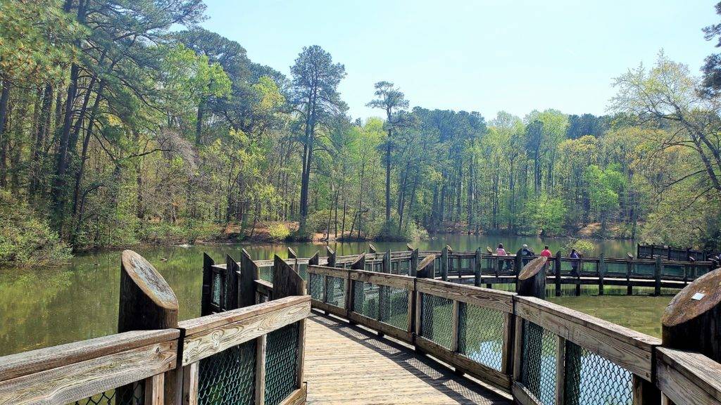 Boardwalk Trail on the water at Virginia Living Museum