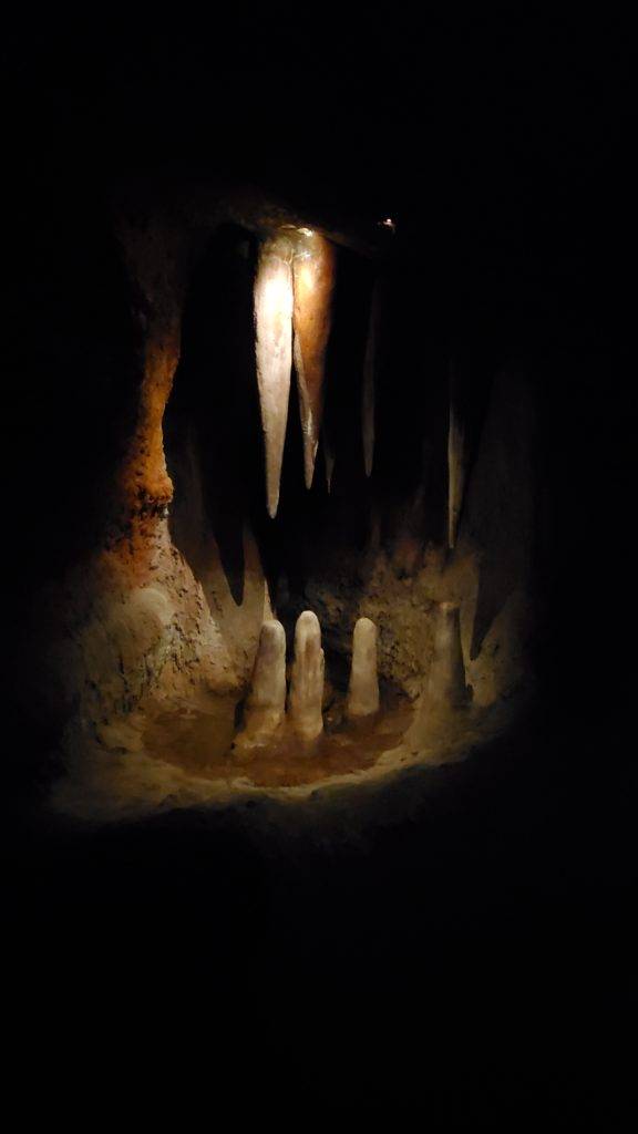 Cave formation in the VA Underground exhibit at Virginia Living Museum