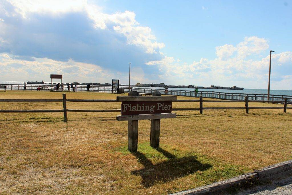 Kiptopeke State Park fishing pier and concrete ships