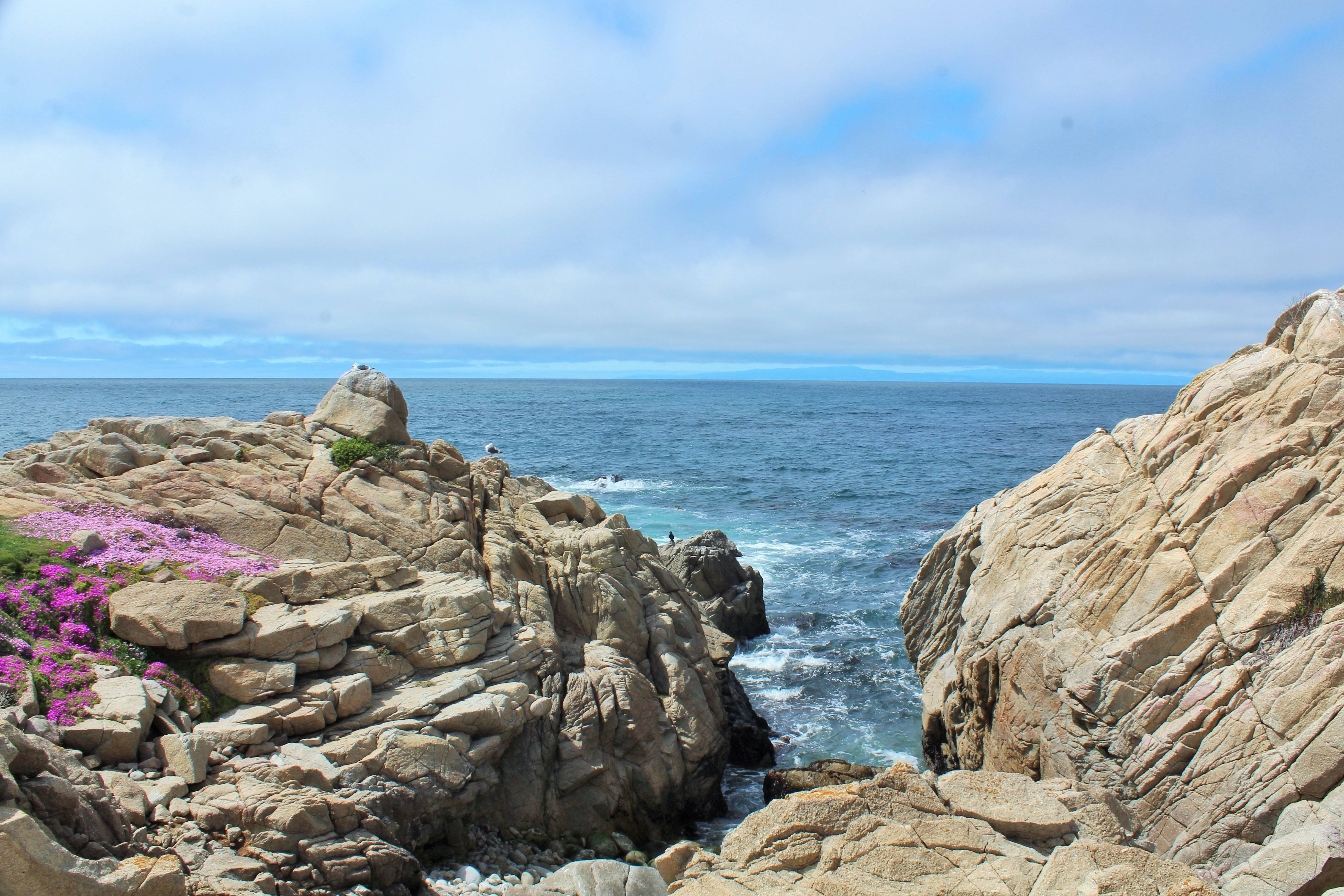large rock formations jutting into the pacific ocean on 17-mile drive