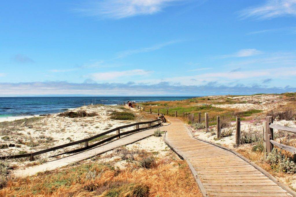 Sandy boardwalk on 17-mile drive