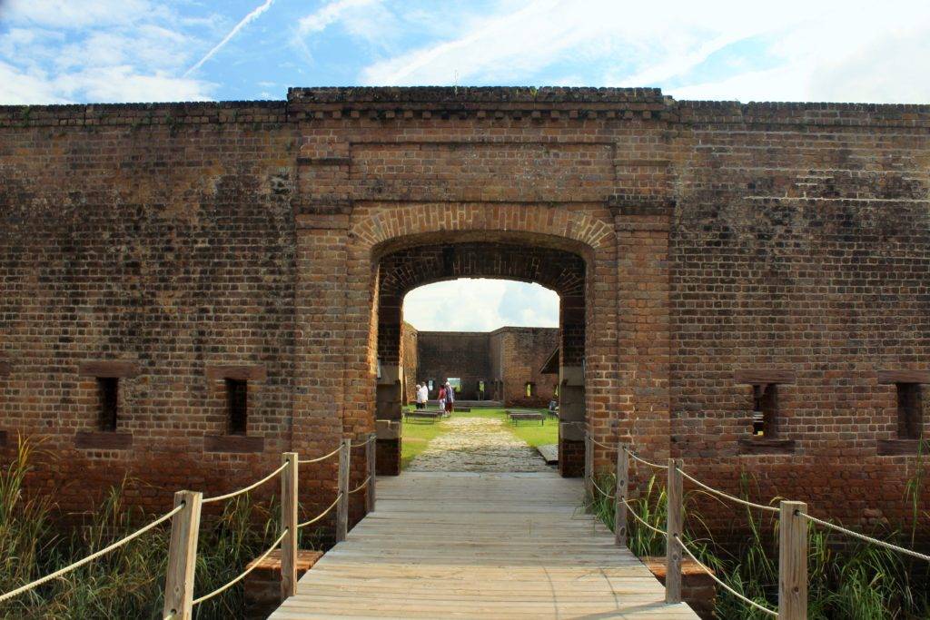 Entrance to Old Fort Jackson in Savannah, Georgia