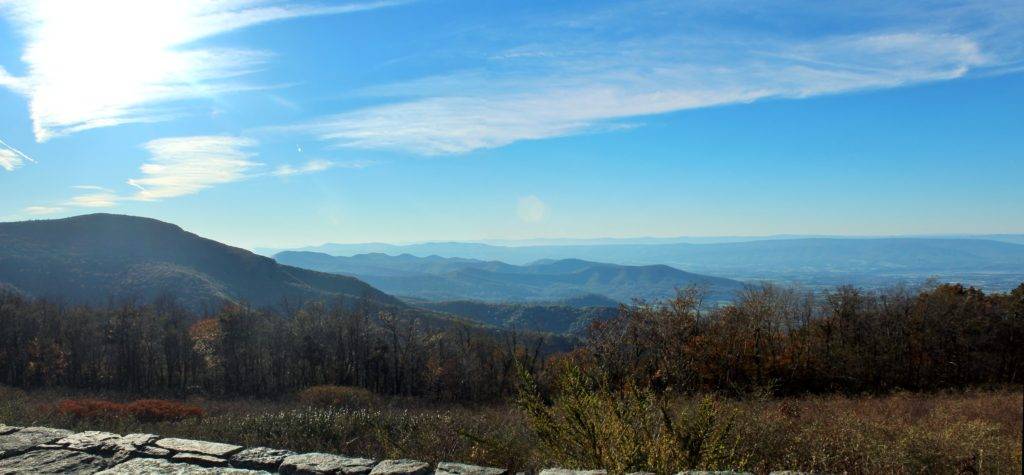 Panorama of Skyline Drive's Spitler Knoll