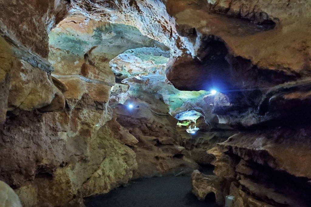 rock tunnels in Skyline Caverns