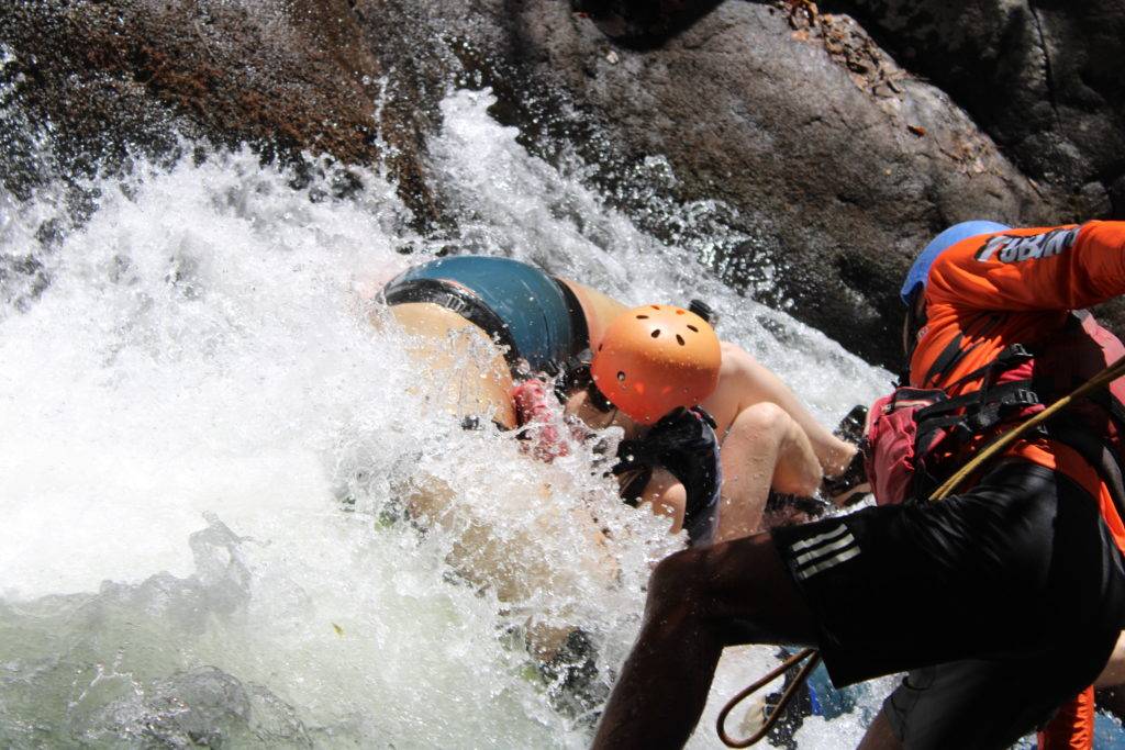 The Mandala traveler shooting down a rapid in Rincon de la Vieja