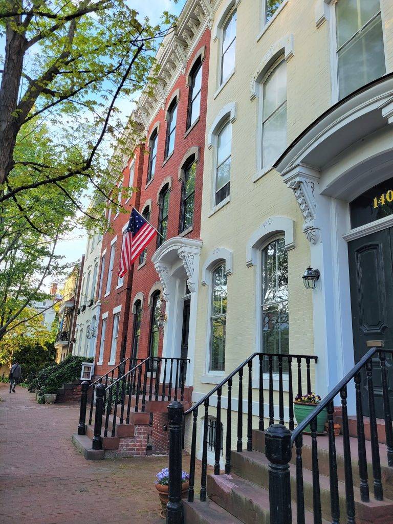 old row houses in Georgetown DC