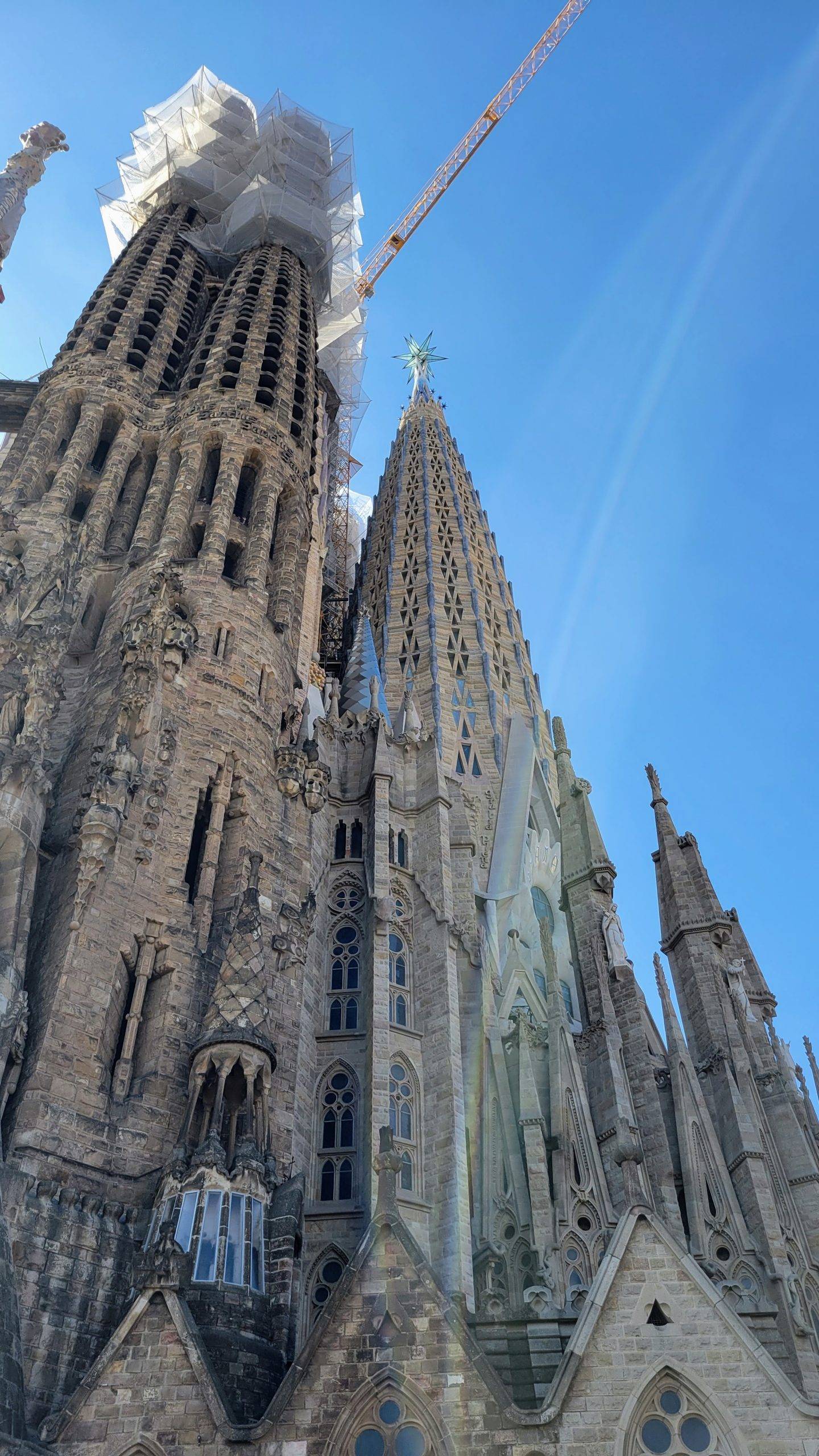 Mary Tower and central towers on La Sagrada Familia