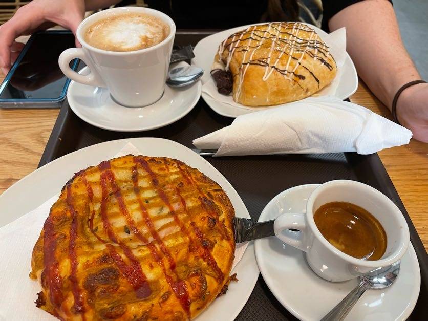 traditional Catalan breakfast pastries in Mataro, Barcelona