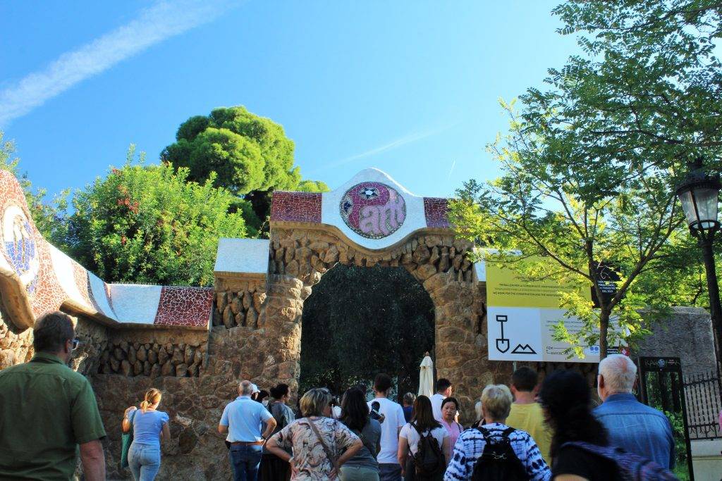 Side entrance to Park Guell, Barcelona