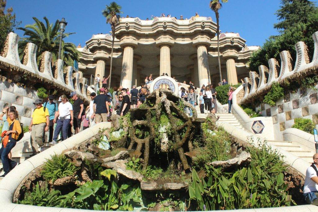 Dragon Stairway and Hypostyle Room at Park Guell