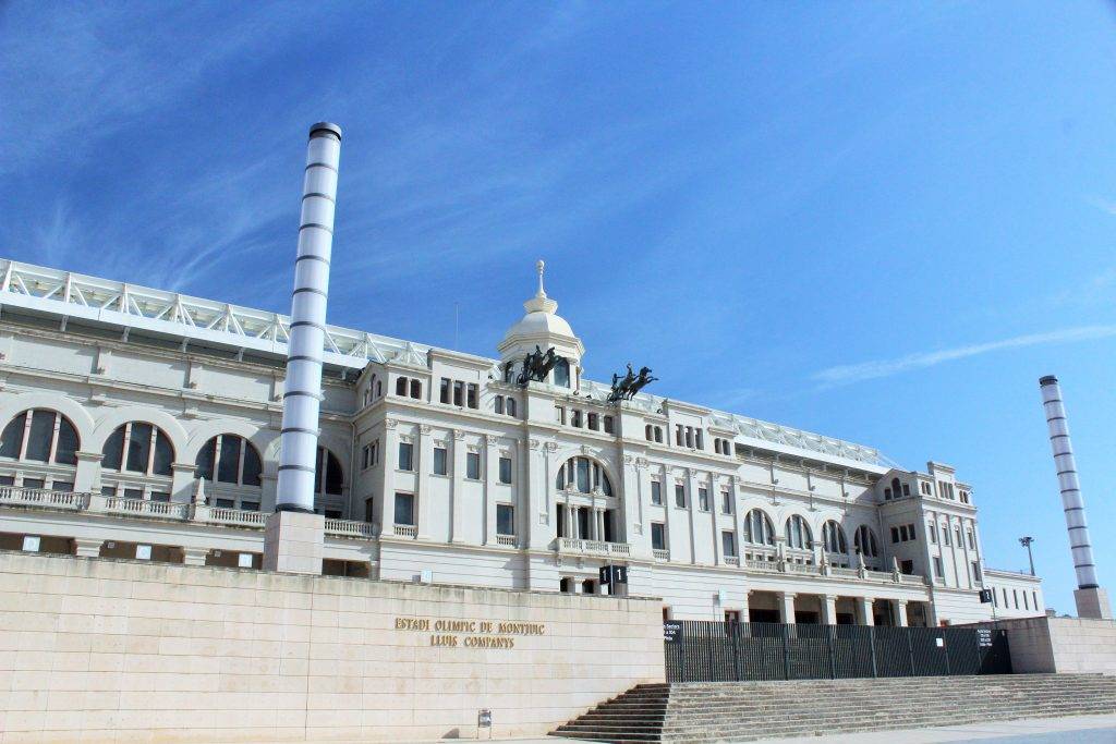 Barcelona Olympic stadium as seen from the outside