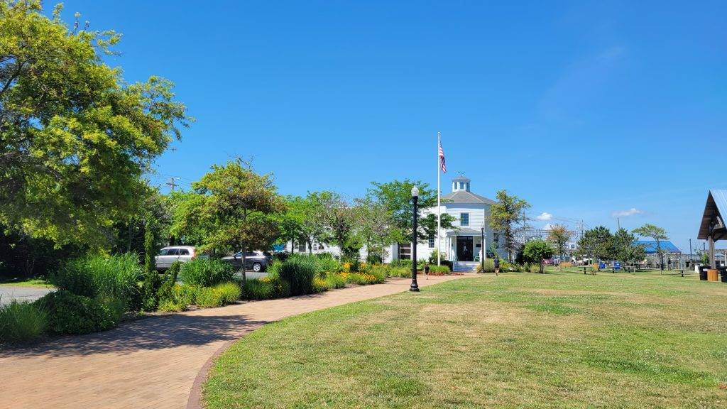 public park with a small library on Chincoteague Island