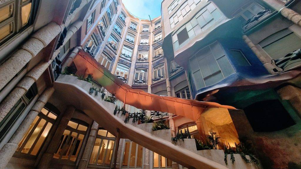 the butterfly courtyard at Casa Mila