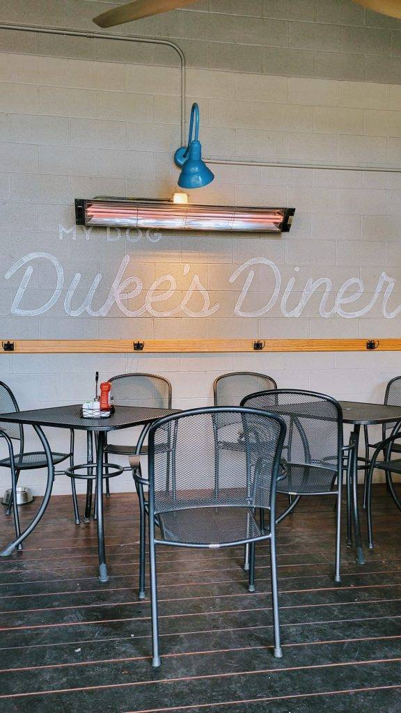 Patio of My Dog Duke's Diner in Lynchburg, VA
