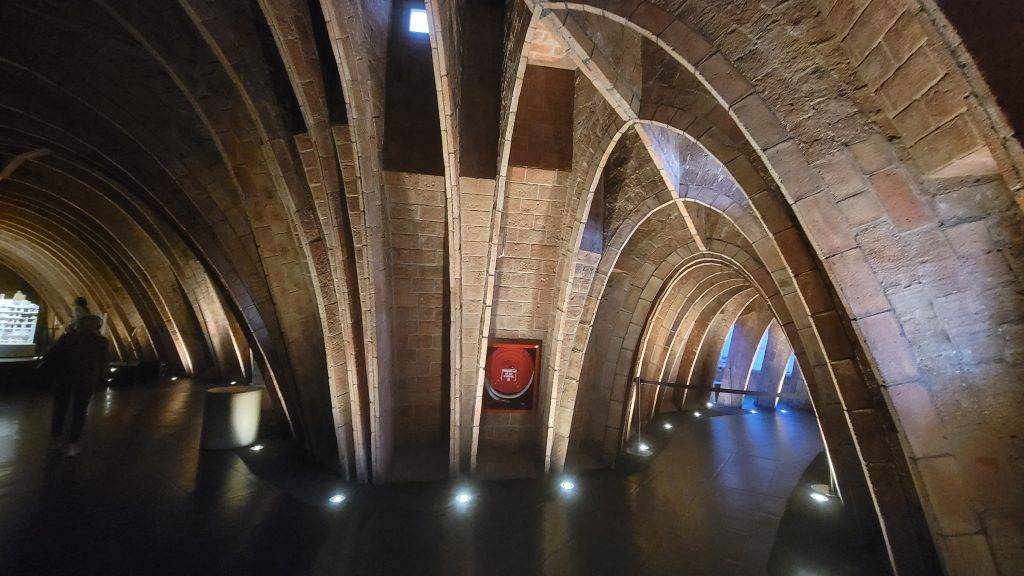 The Whale's Attic in Casa Mila with arches extending off into distance