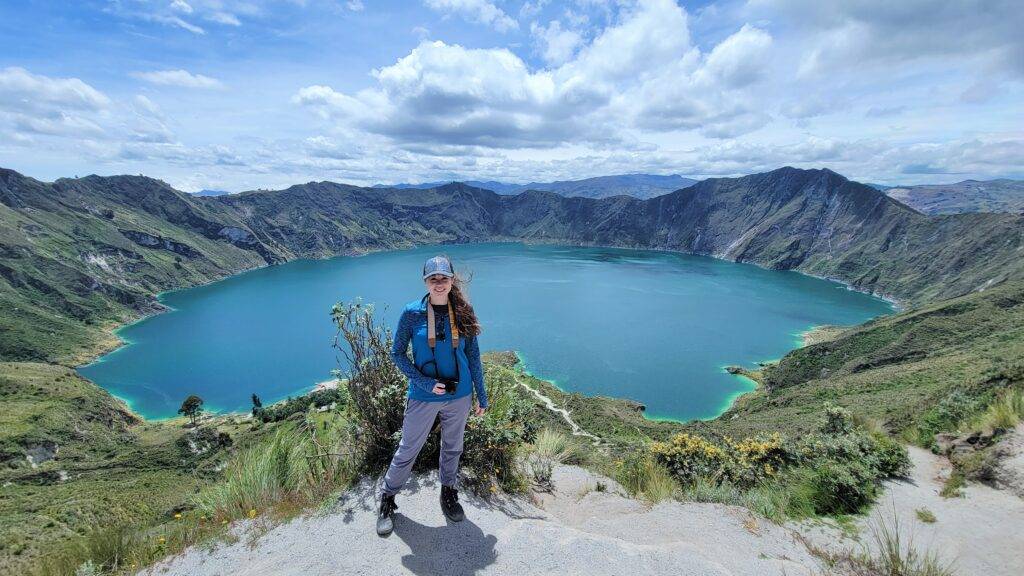 Girl dressed in hiking pants and long sleeves--packing for Ecuador tips