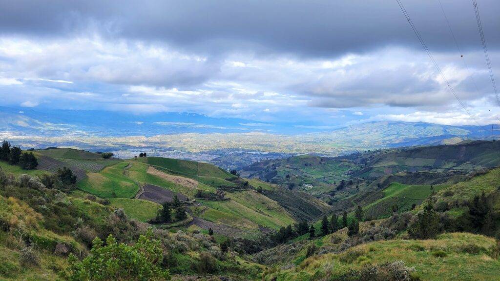 The Andes mountains between Quilotoa and Quito