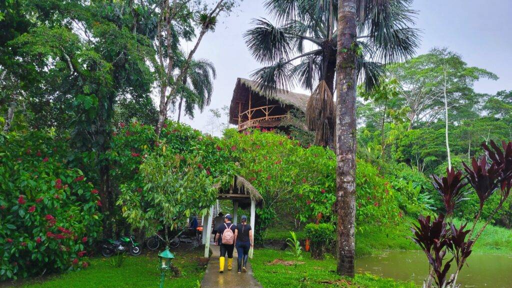 Entrance to Suchipakari Eco Lodge in Tena, Ecuador