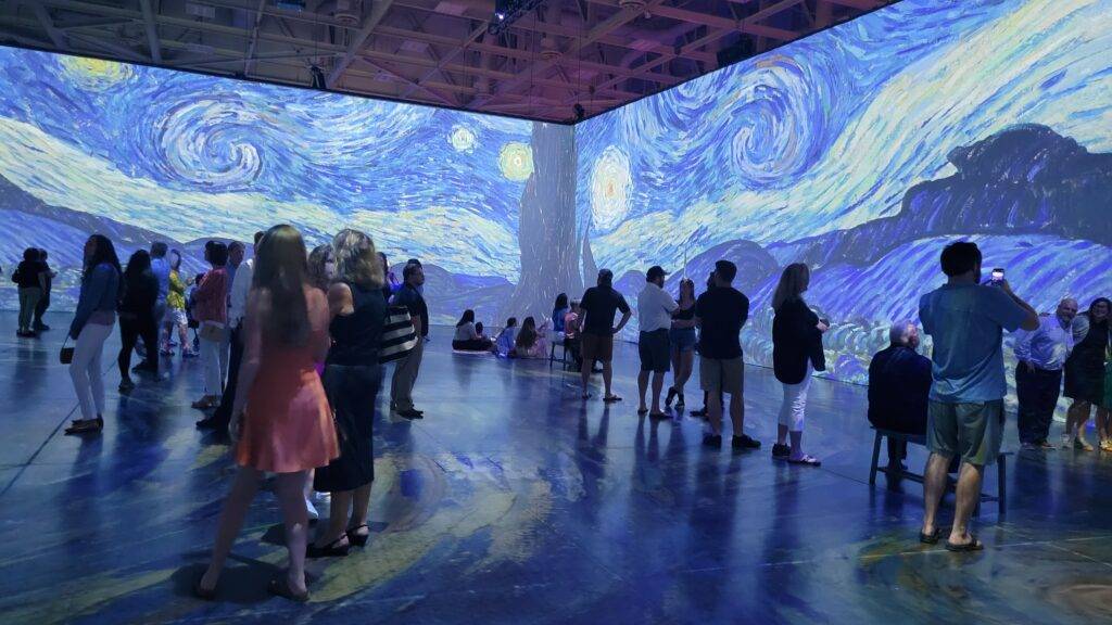 Crowded room at Beyond Van Gogh