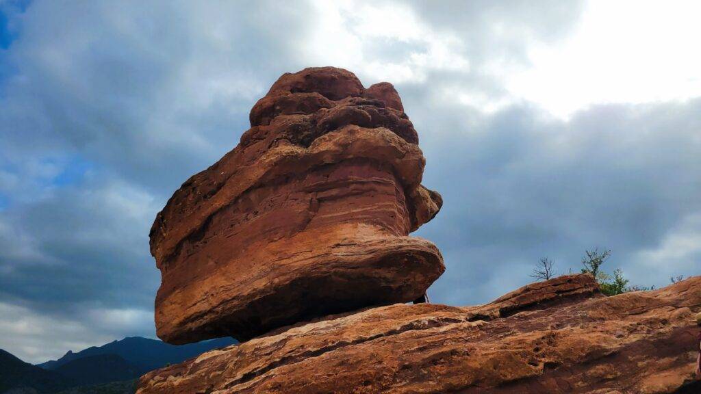 Balanced rock formation at Garden of the Gods