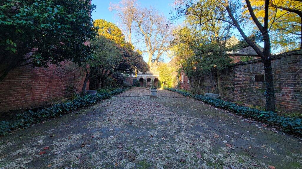 Garden in the winter; poe museum, richmond