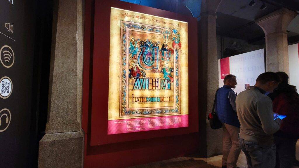 Book of Kells illustration at Trinity College Library