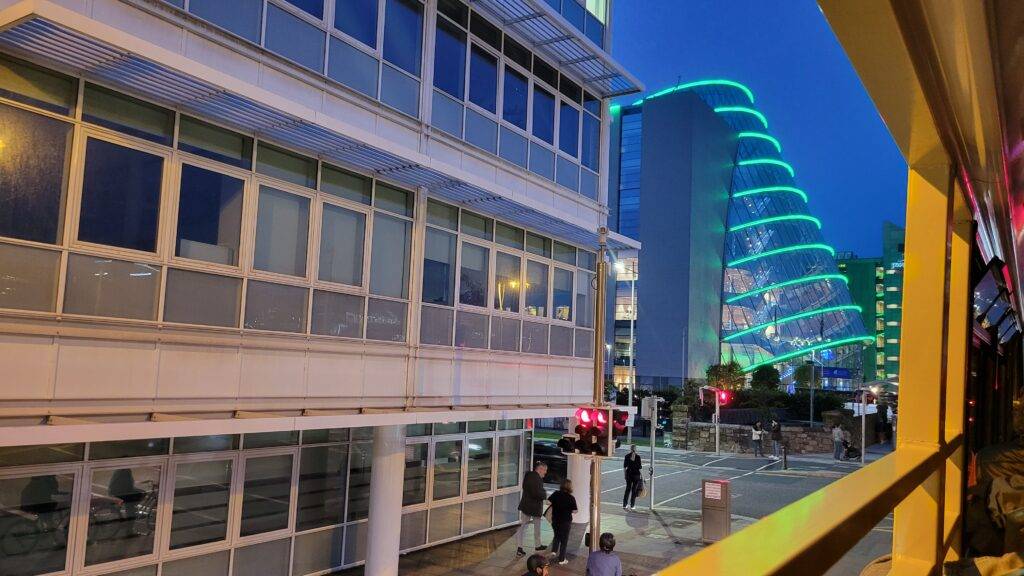 Building in Dublin Ireland at night