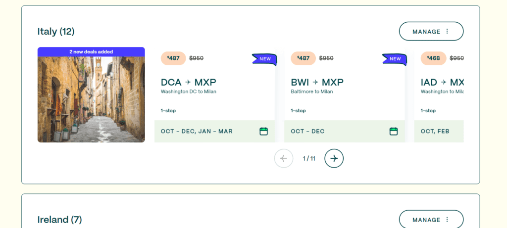 Watchlist on Going.com travel tools