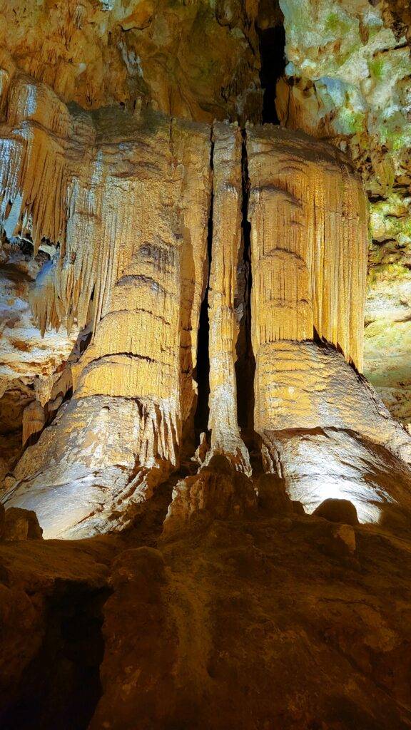 Giant Redwood column in the Luray Caverns
