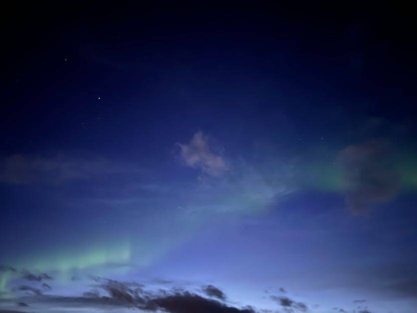 Northern Lights outside Reykjavik, Iceland