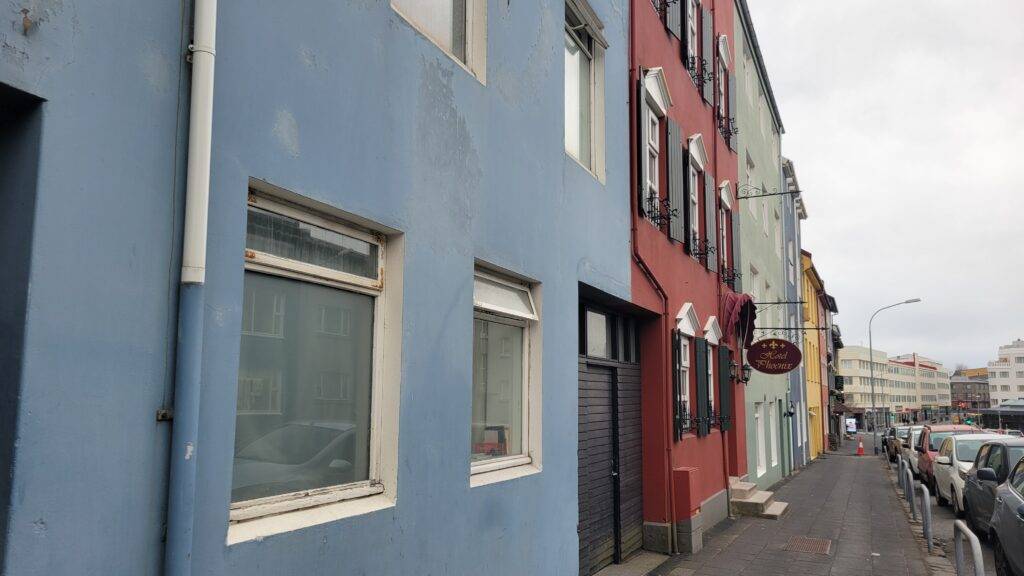 Colorful Street in Reykjavik Iceland