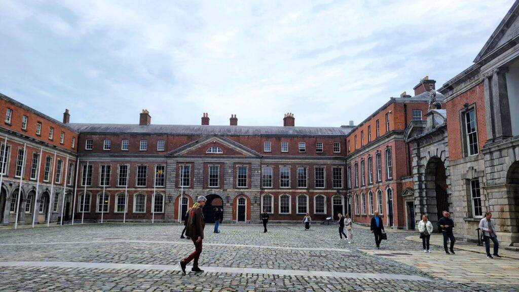 red-bricked courtyard of Dublin Castle