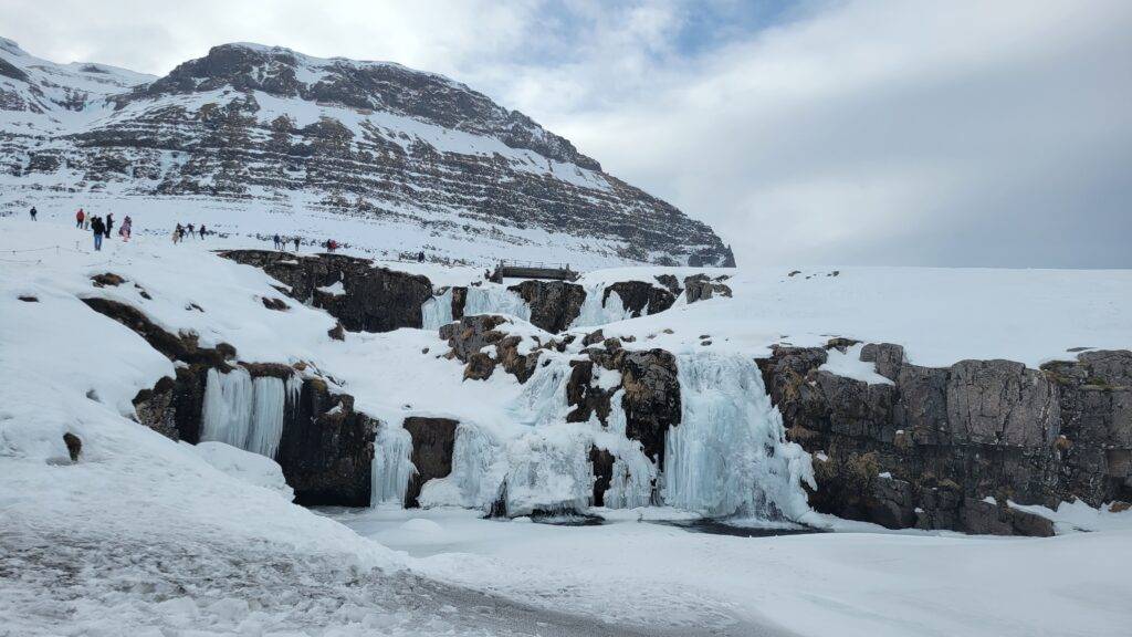 Kirkjufellfoss has two levels of waterfalls to see!