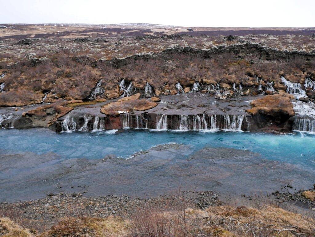 Waterfalls at Hraunfossar Iceland