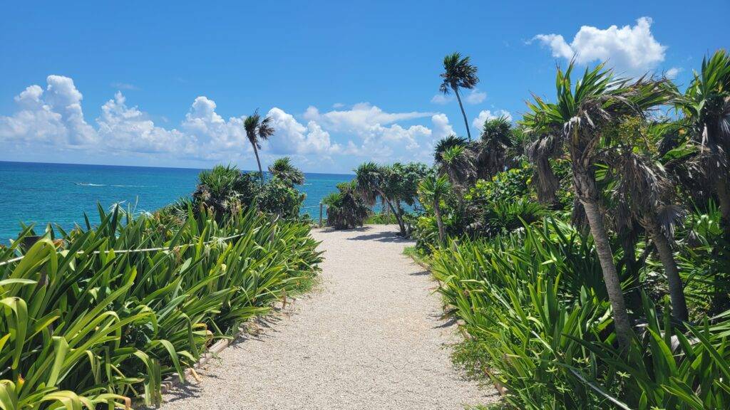 Tulum, Mexico beach and pathway