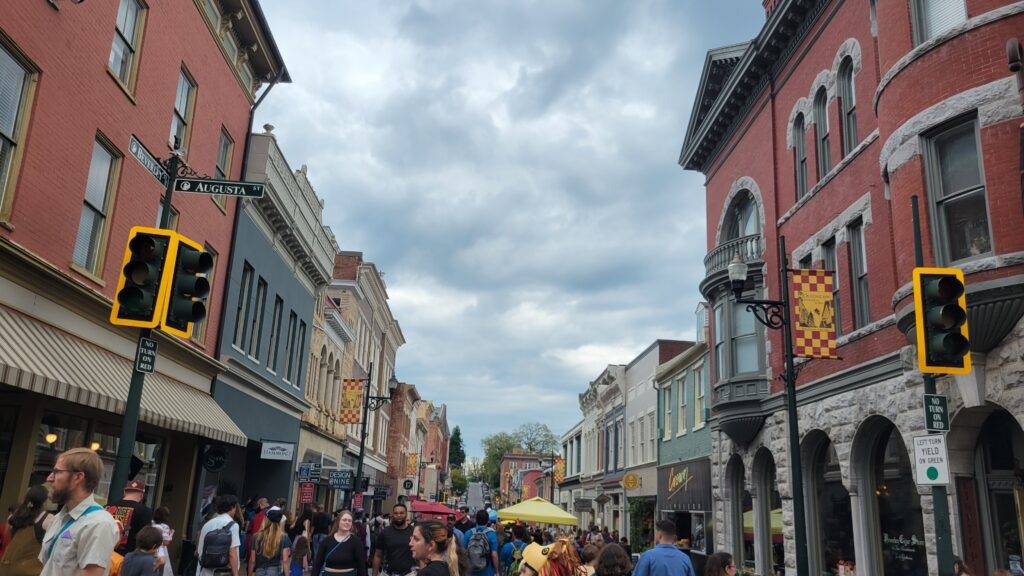 Downtown Staunton, VA during the Queen City Mischief & Magic Festival