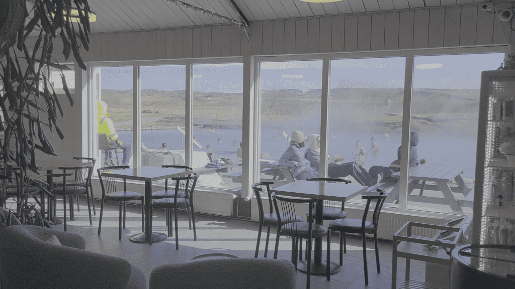 View of the secret lagoon from the lobby