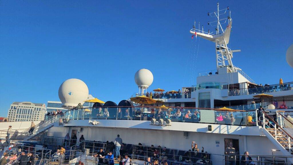 Upper decks of the Carnival Sunshine