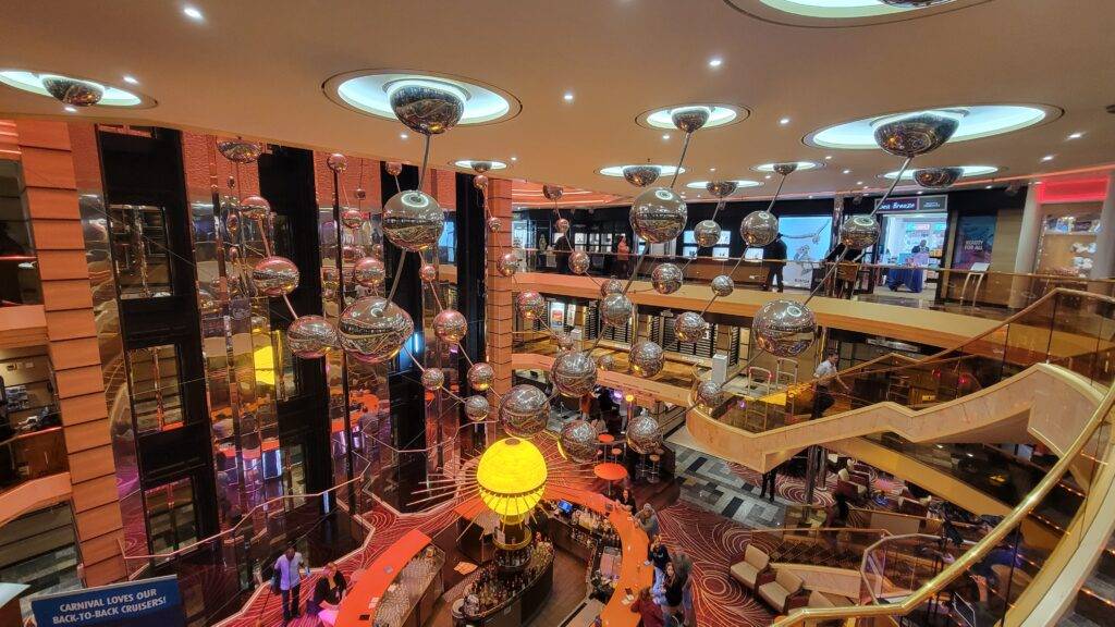 The Sunshine Atrium on the Carnival Sunshine
